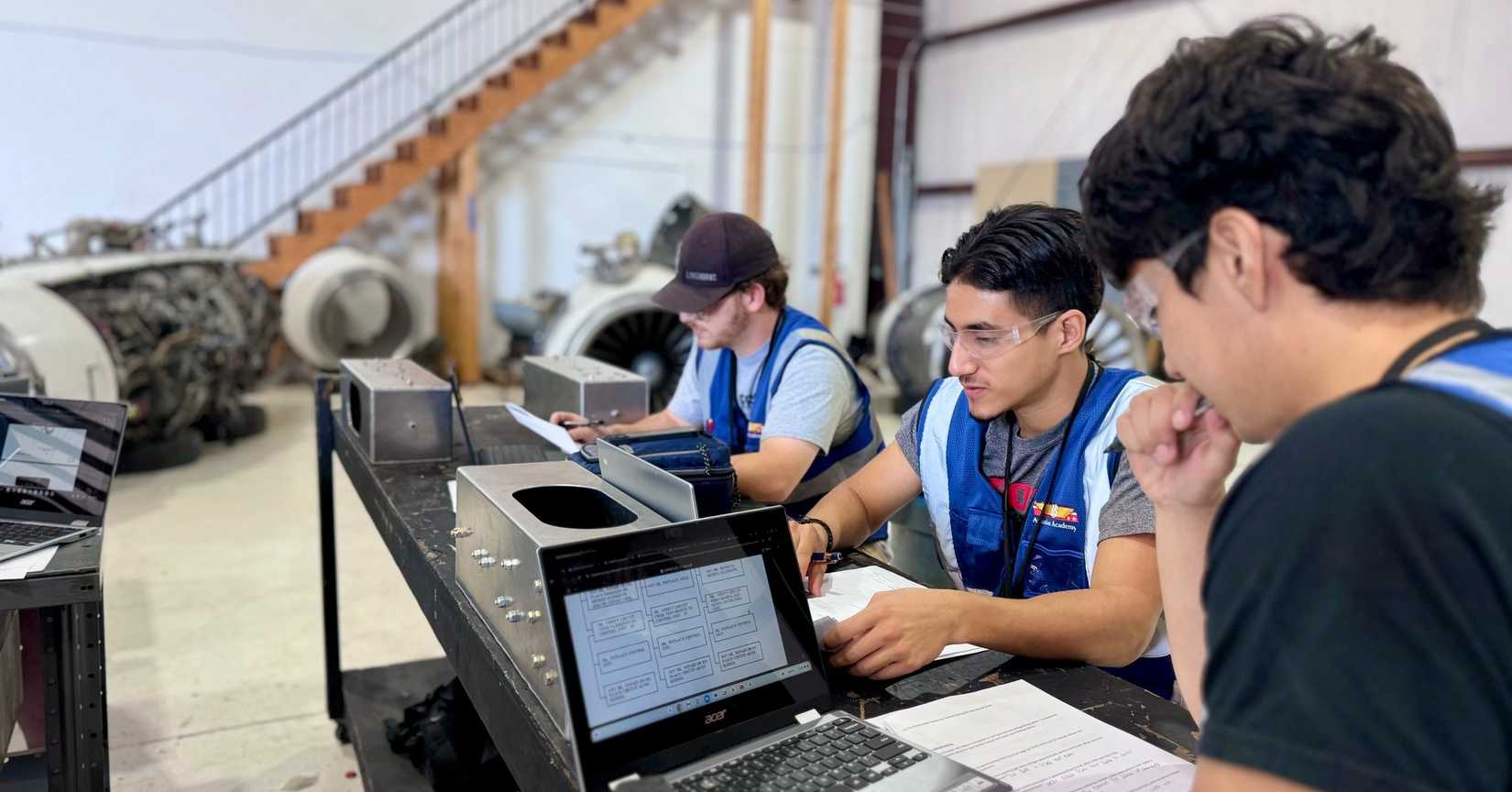 Mechanical Students and Equipment