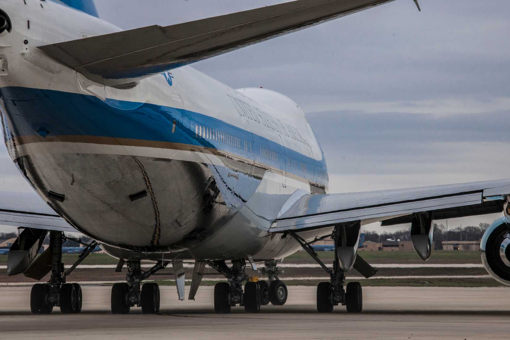 Air Force One departs Joint Base Andrews, Md., March 20, 2016, to transport President Barack Obama to Cuba.
