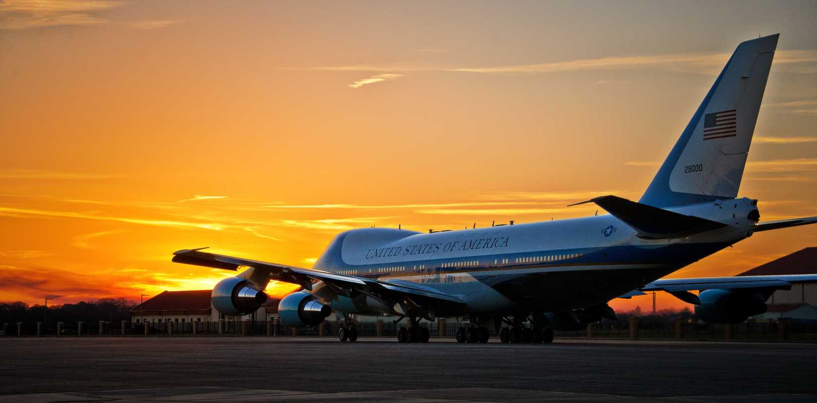 Air Force One departs Maxwell Air Force Base, Saturday March 7, 2015. President Barack Obama landed at Maxwell to board Marine One to go to Selma, Ala., to speak at the 50th anniversary commemorating the Selma to Montgomery March for voting rights. (U.S. Air Force Photograph by Donna L. Burnett/Released)