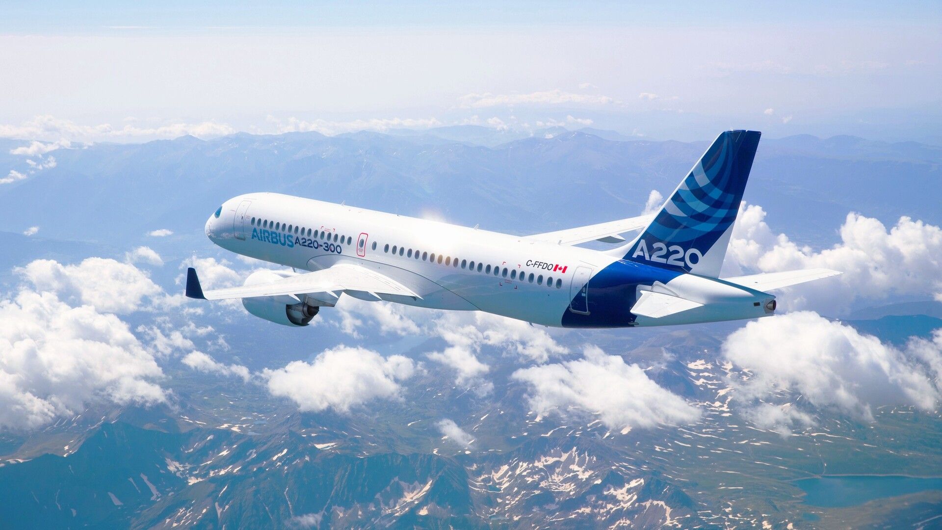 Airbus A220-300 in-flight