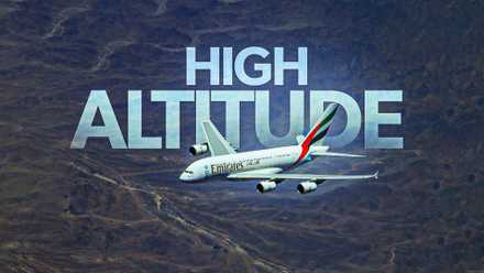 Emirates Airbus A380 from above