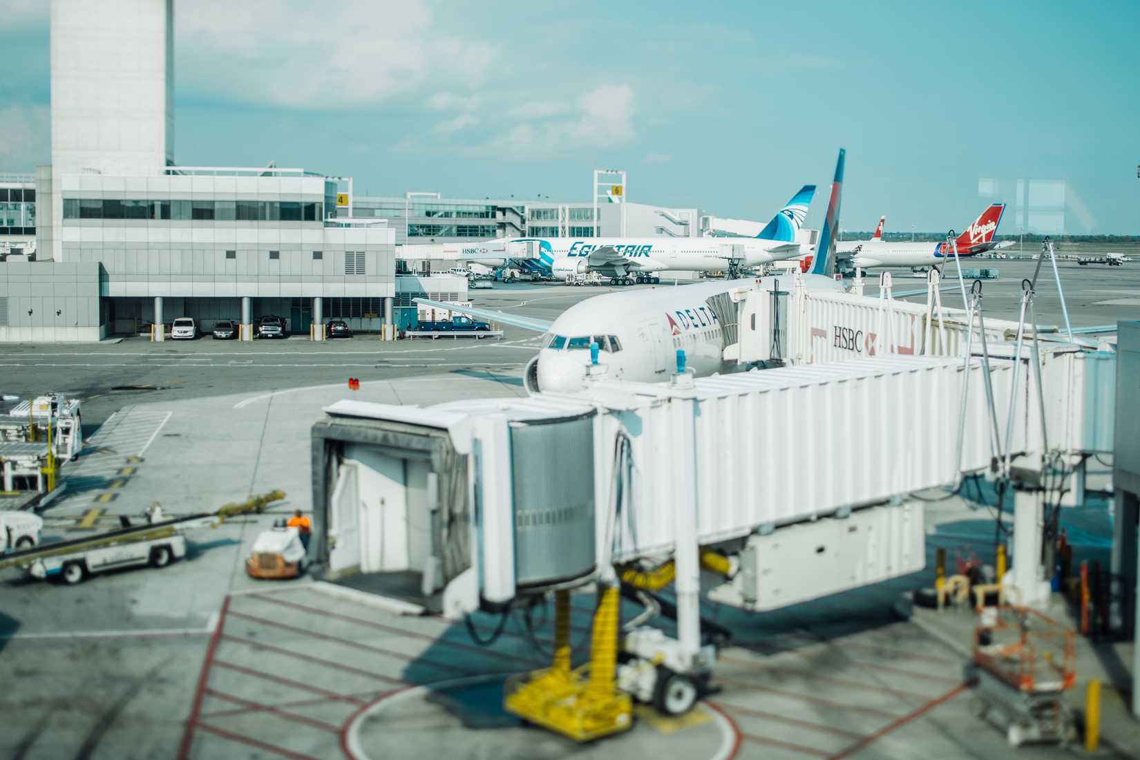 Aircraft at gate at SFO airport