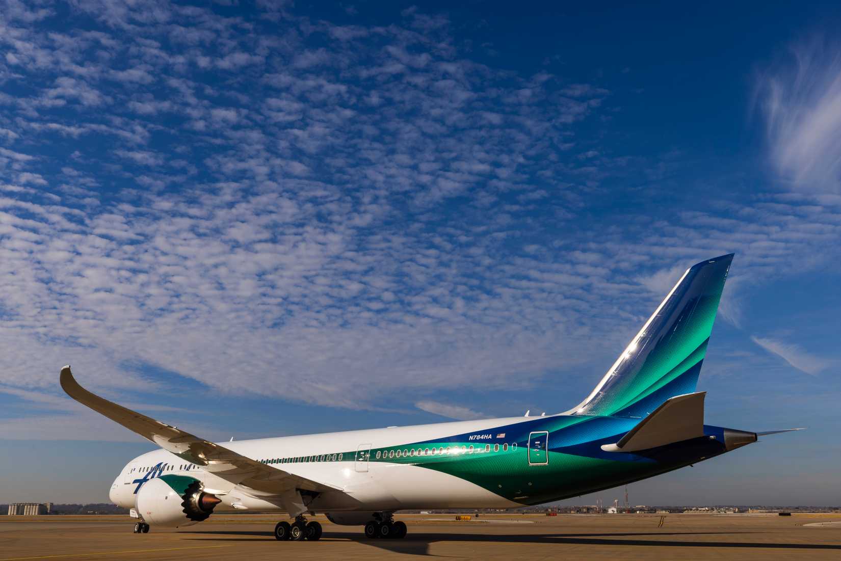 Alaska Airlines Boeing 787 on apron