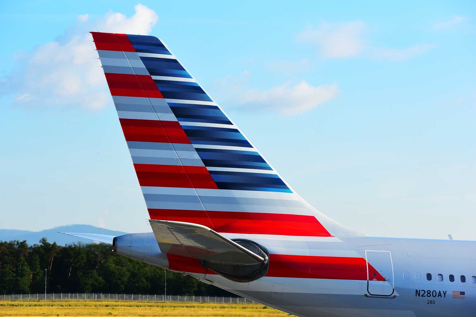 American Airlines Airbus A330 in Frankfurt Germany.