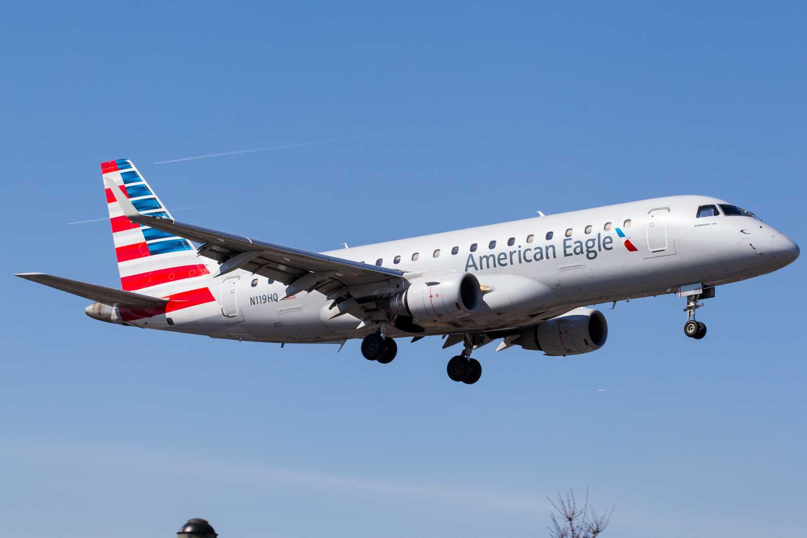 American Airlines Embraer E175 in the sky
