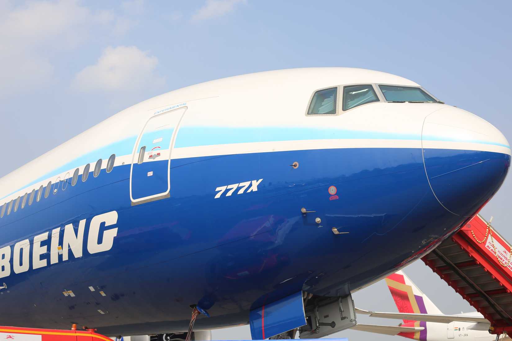 Boeing 777X nose close up