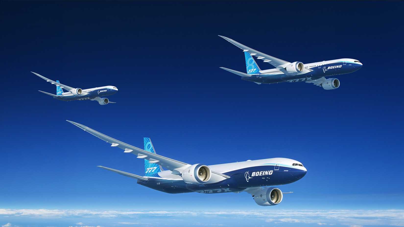 Boeing 777X Family with all three variants