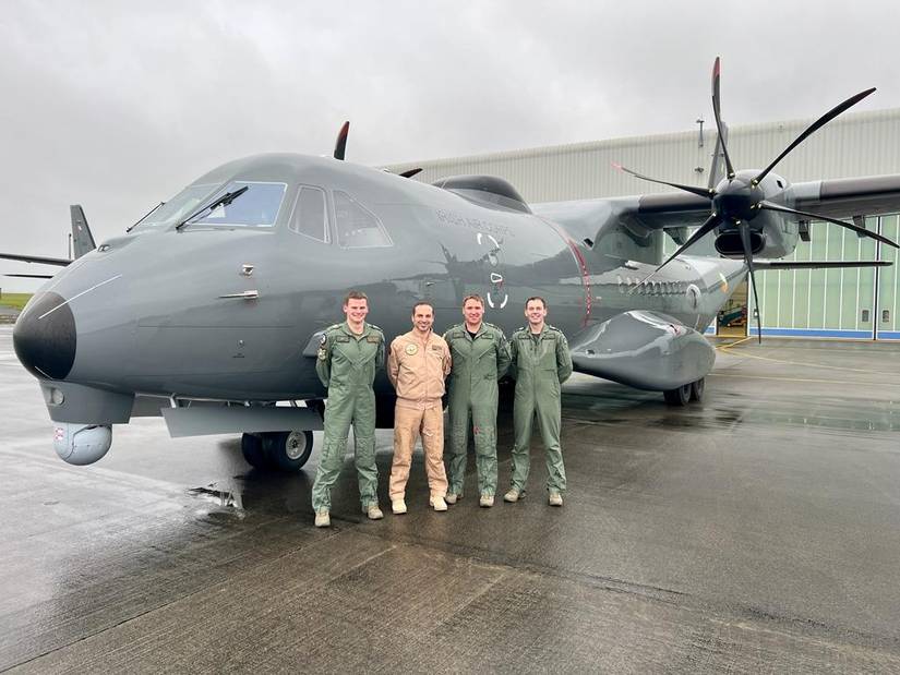 Comdt Dónal Curran on completion of Base Training with other IAC pilots and Airbus Pilot Mario Casillas-1