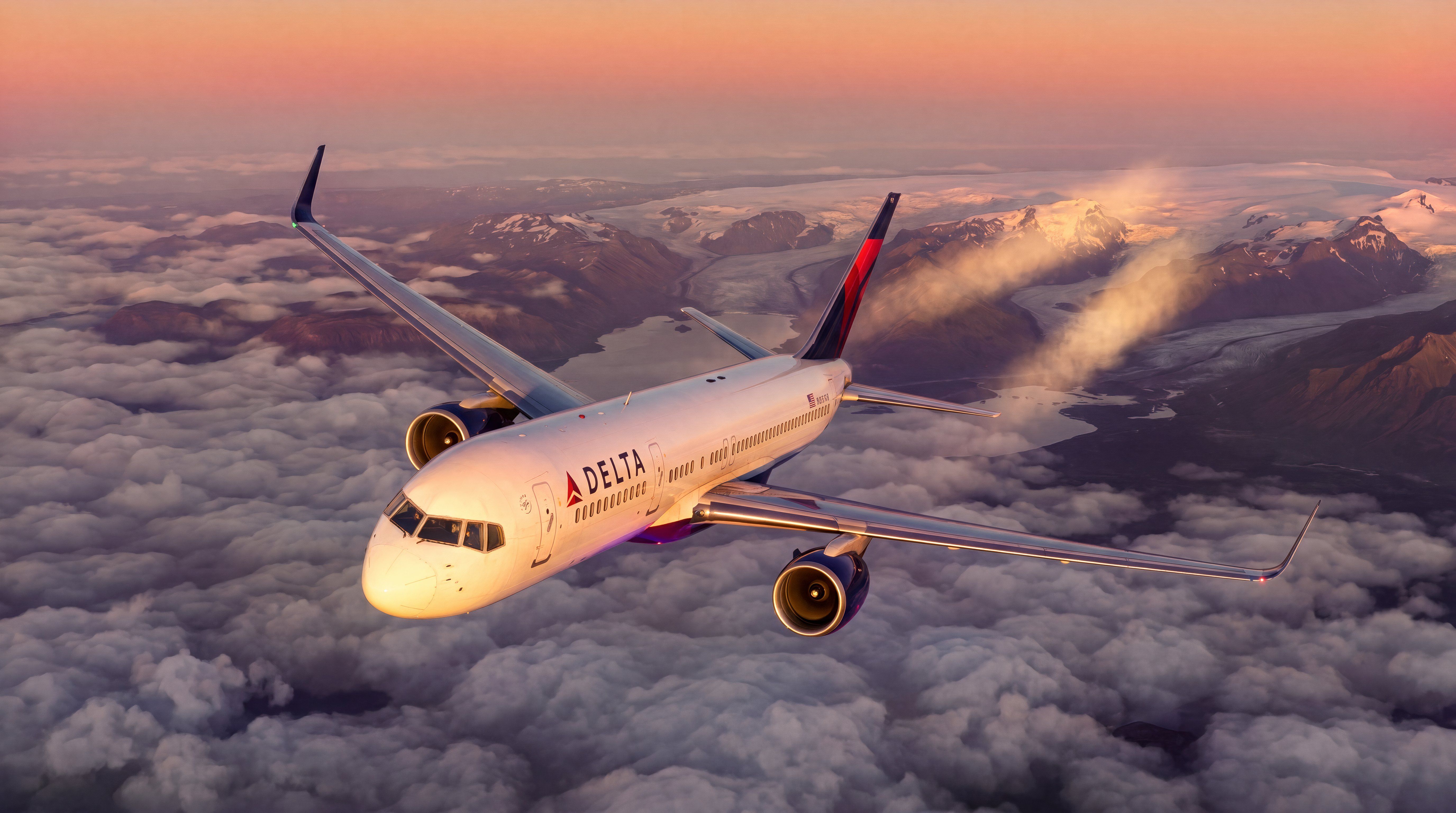 Delta Air Lines Boeing 757 cruising mock up image