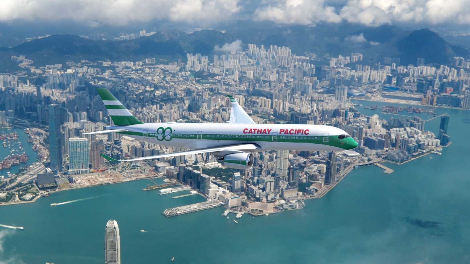 Cathay Pacific Retro A350 Inflight