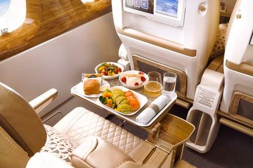 Elevated dining experience in Premium Economy