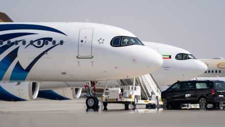 Dubai Airshow 2023 - A321neo EgyptAir and A330neo Kuwait Airways