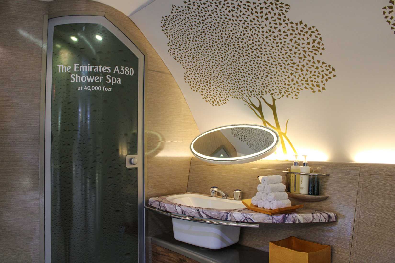 Emirates A380 shower