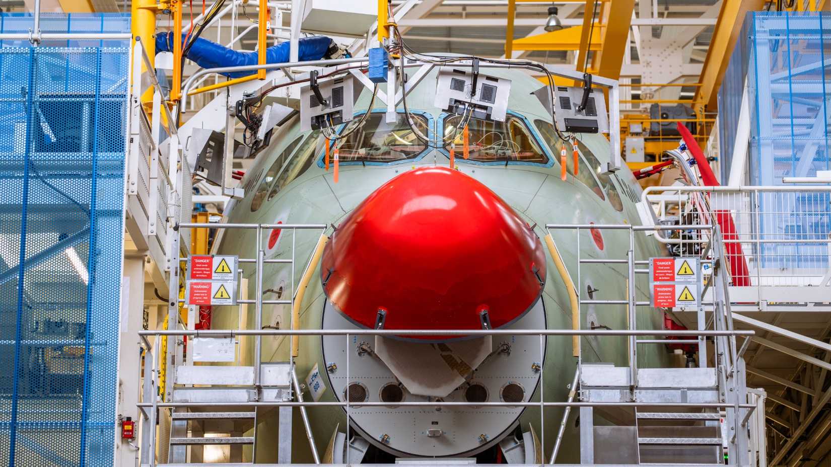 First KLM A350 under assembly.-1