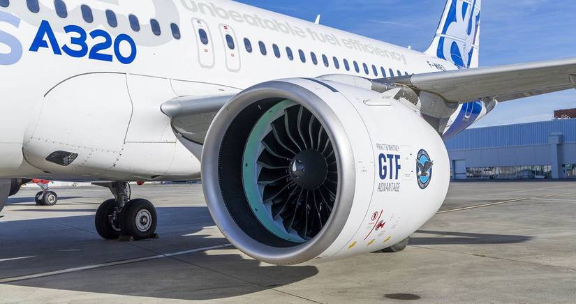 P&W GTF Advantage Engine On Airbus A320neo