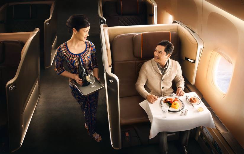 Singapore Airlines inflight dining premium.