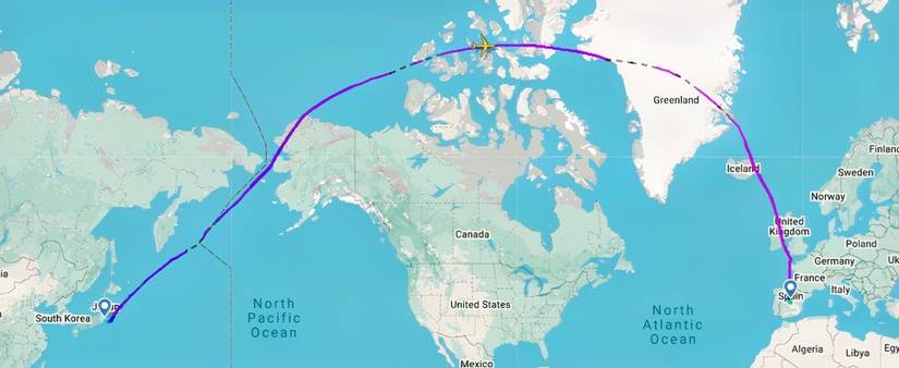 Iberia Tokyo to Madrid