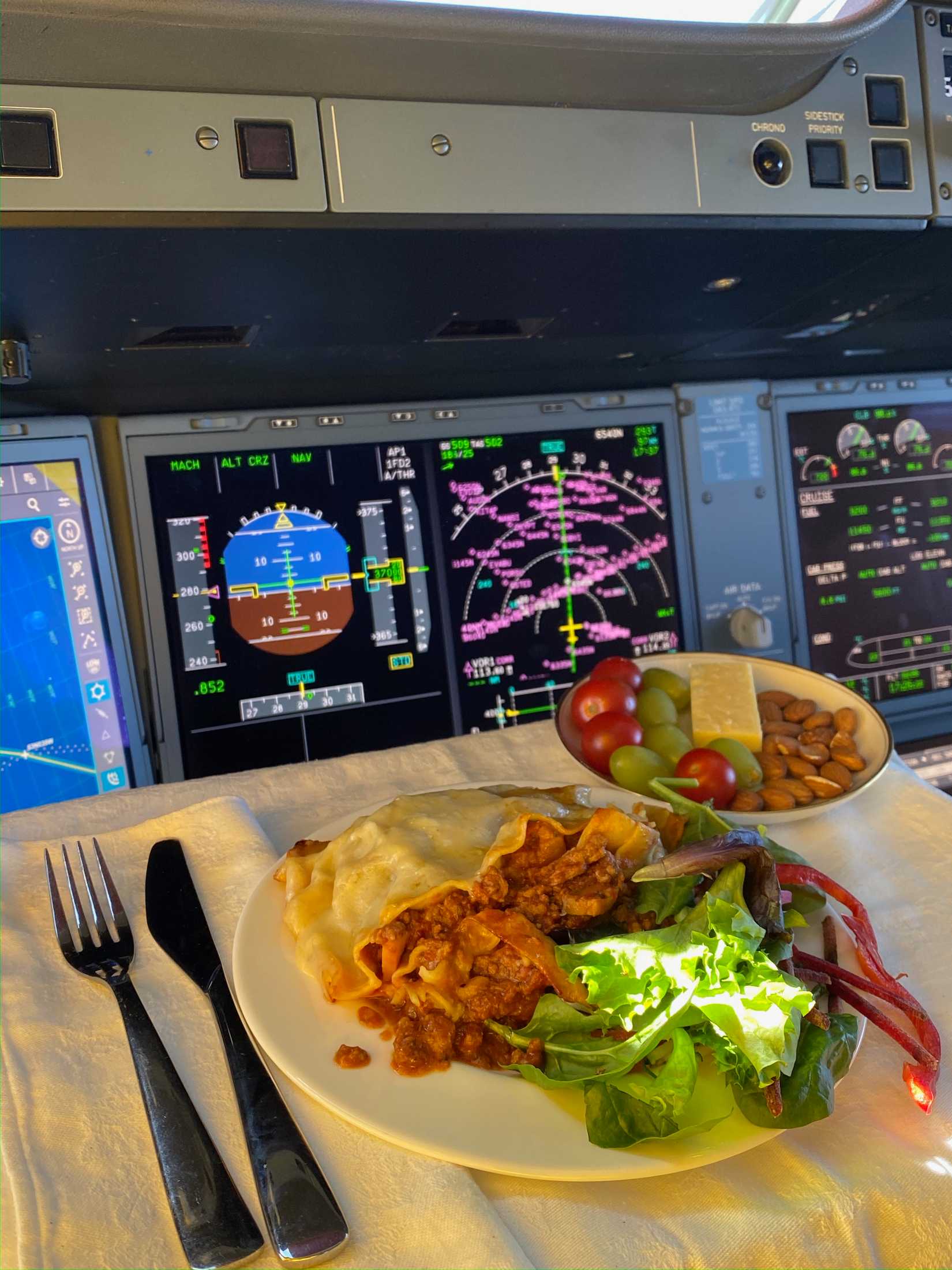 Meal In The Cockpit