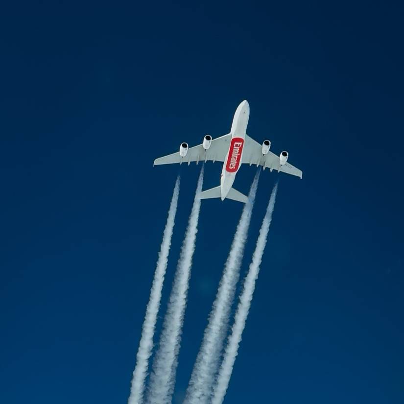 Emirates A380 Cruising Overhead