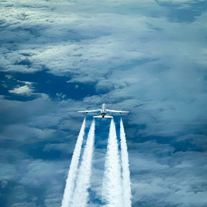 Airbus A380 Cruising Below