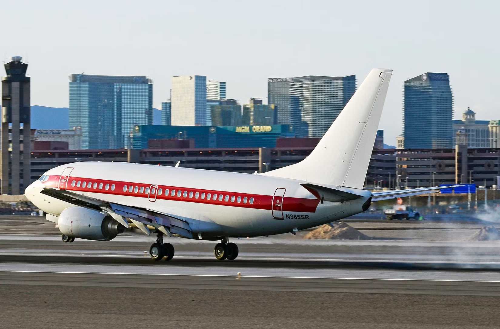 A Janet Boeing 737 Touching Down