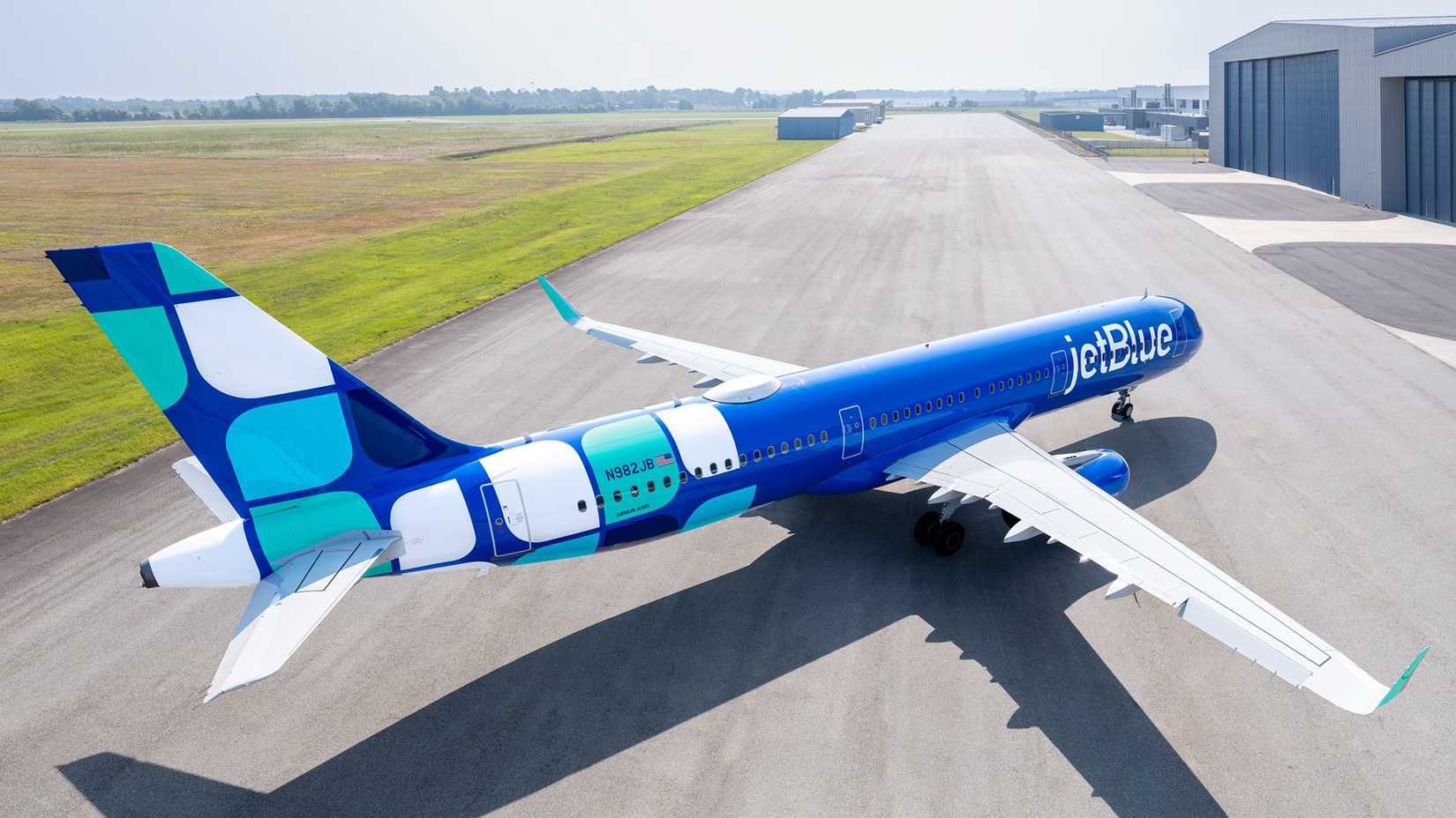 JetBlue Mint Livery Aerial