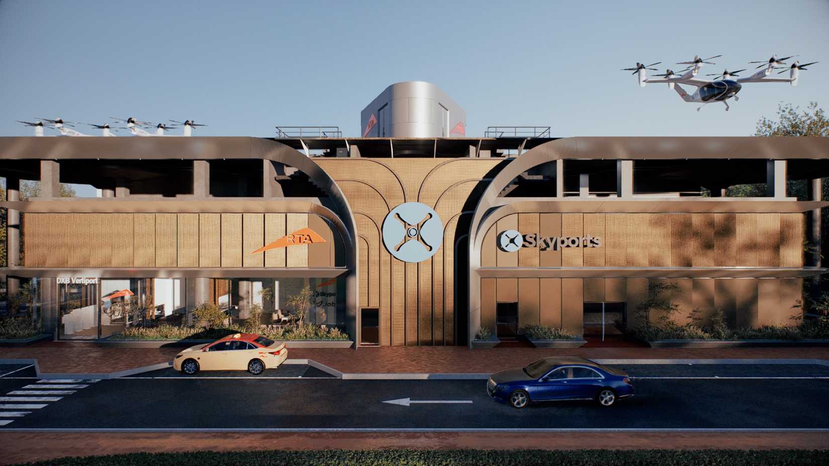 Skyports Dubai Vertiport rendering Joby Aviation