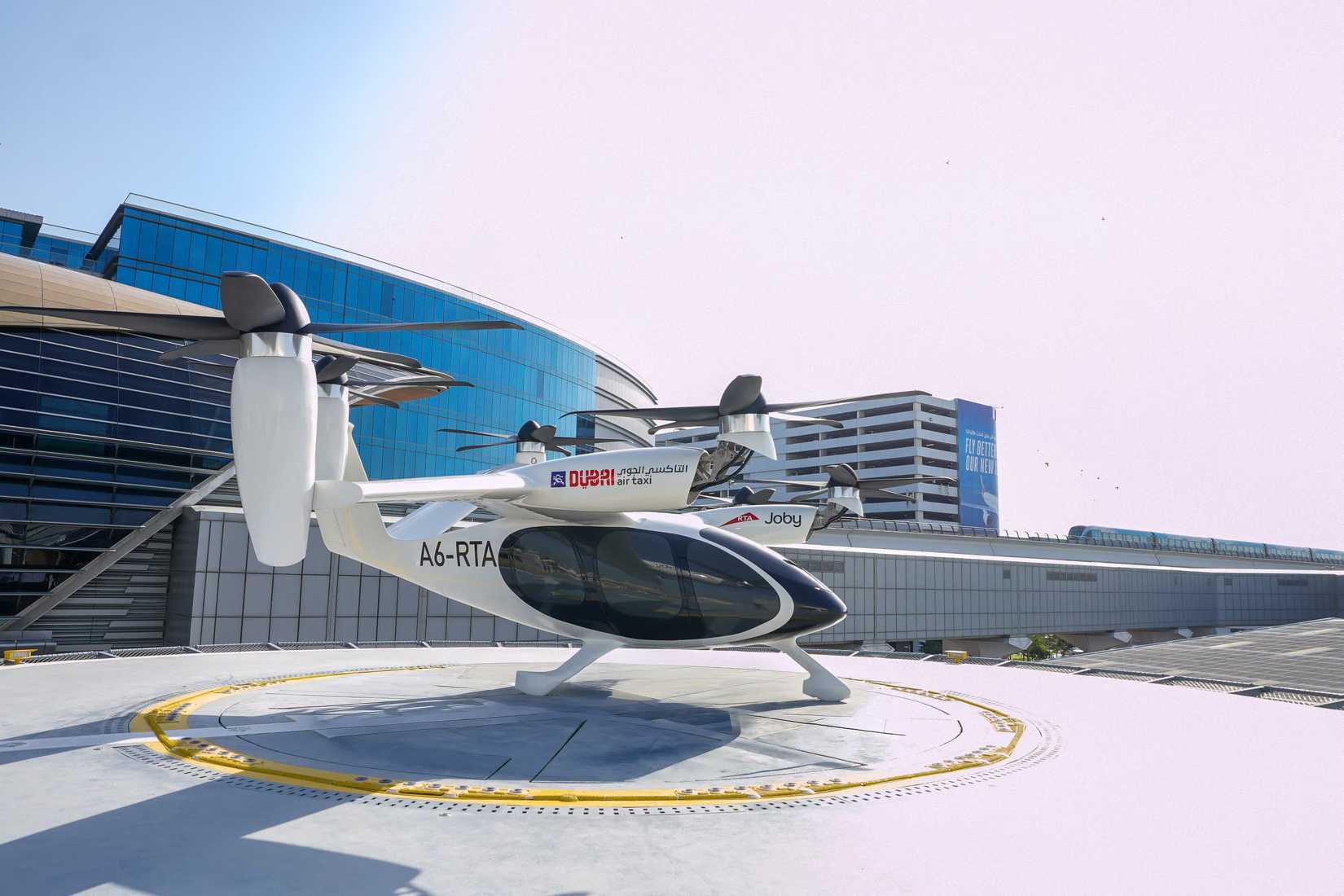 Joby eVTOL at DXB Vertiport 
