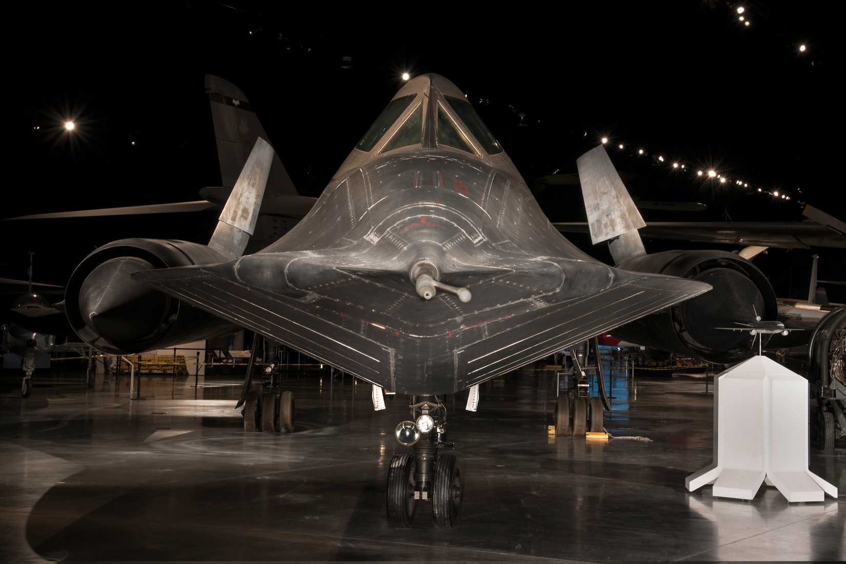 Lockheed SR-71A in the Cold War Gallery at the National Museum of the United States Air Force.