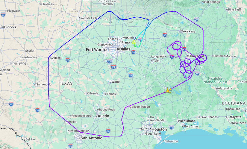 New Air Force One Flight Test Map