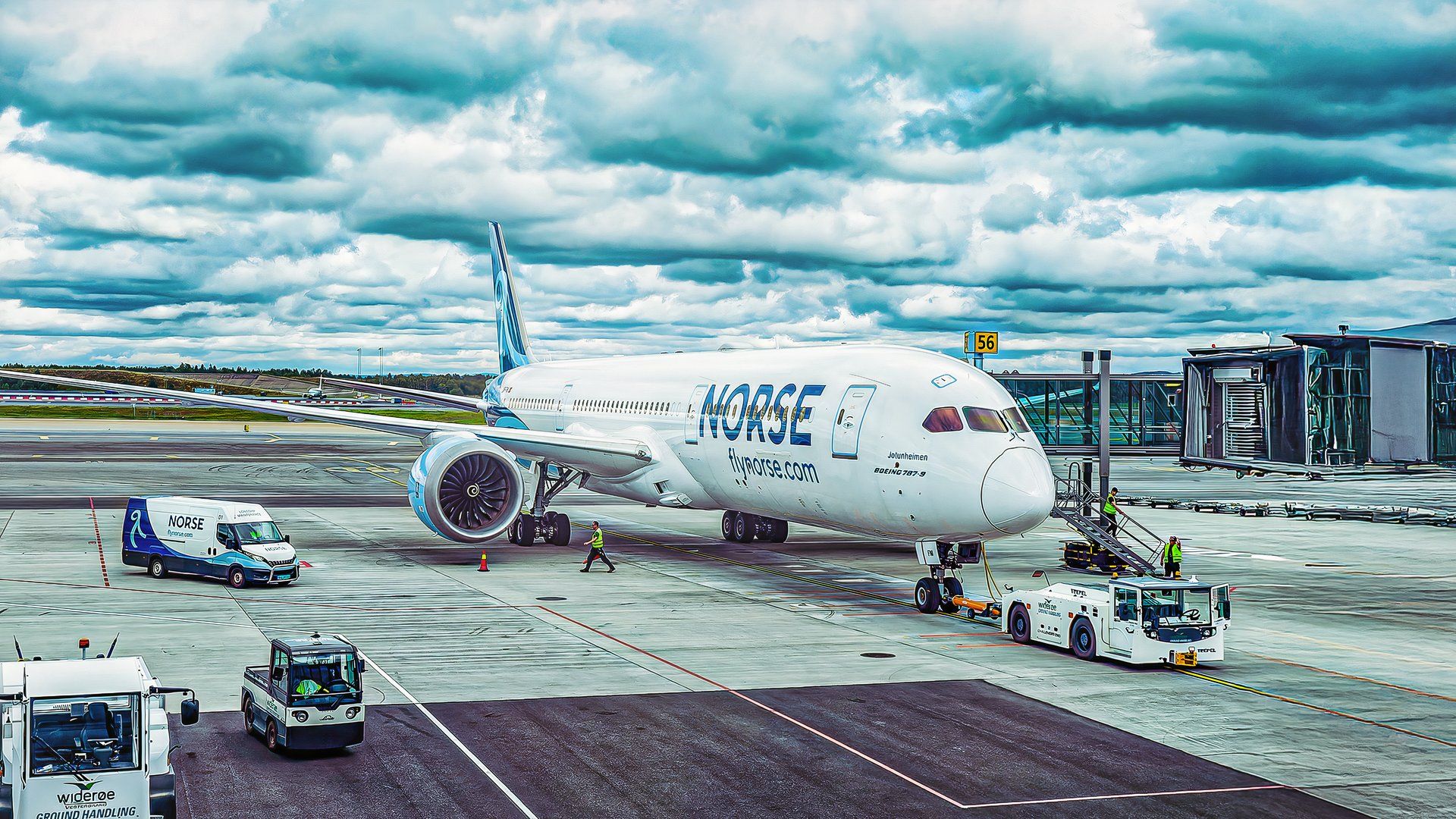 Norse Atlantic Boeing 787 on stand custom thumbnail