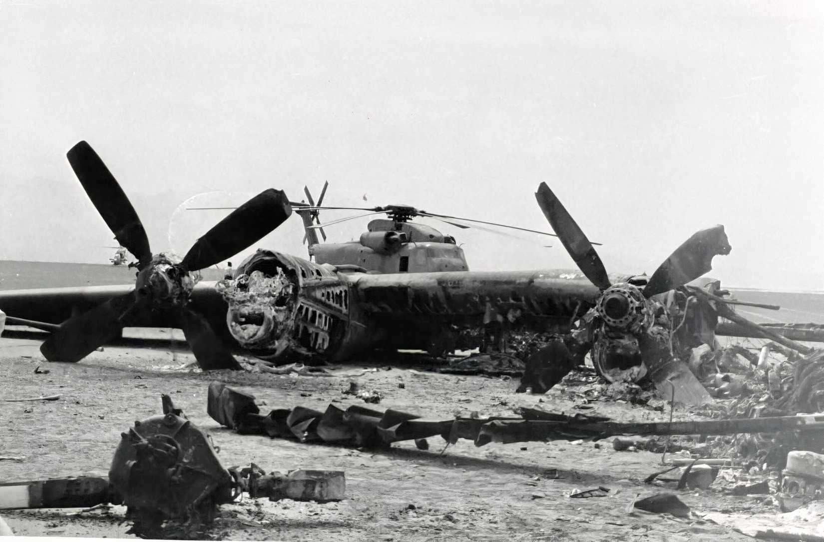 Operation Eagle Claw - crash site of a C-130 in Iran
