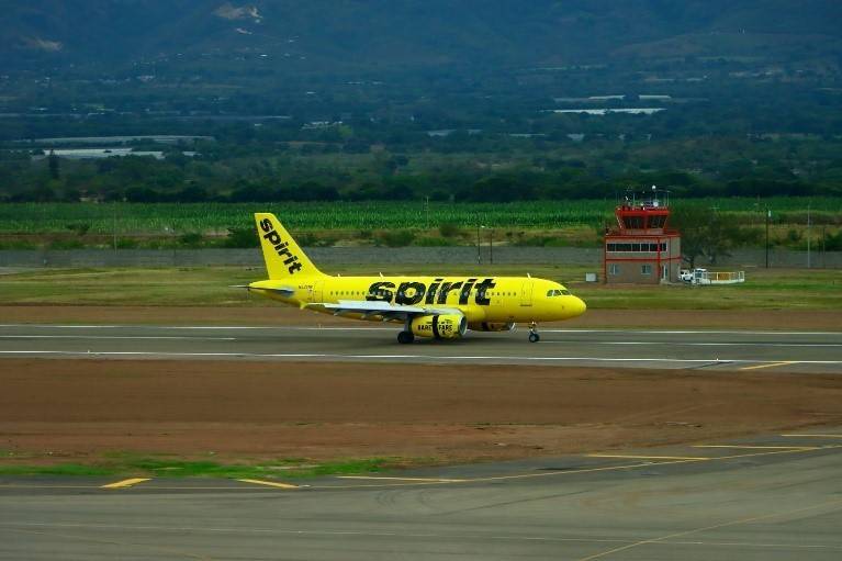Palmerola International Airport receives its first commercial aircraft, Spirit Airlines Flight NK1314 from Houston, Texas, on Dec. 11, 2021.