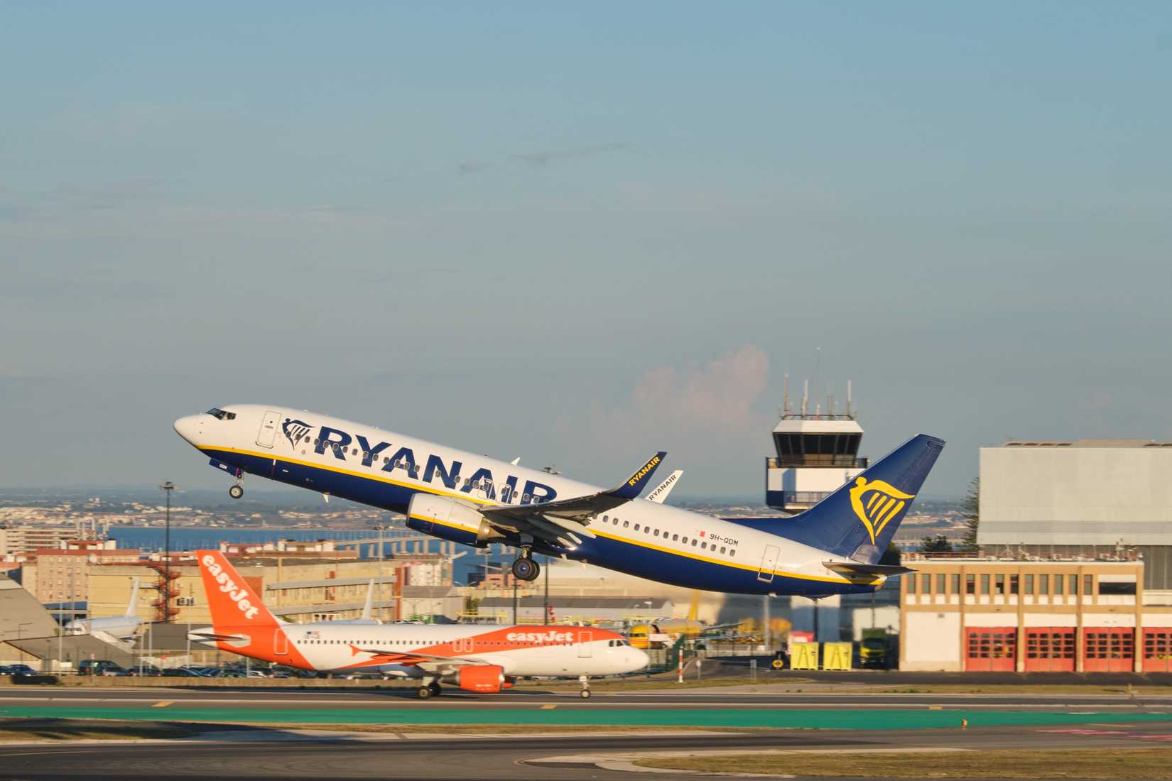 Ryanair aircraft taking off
