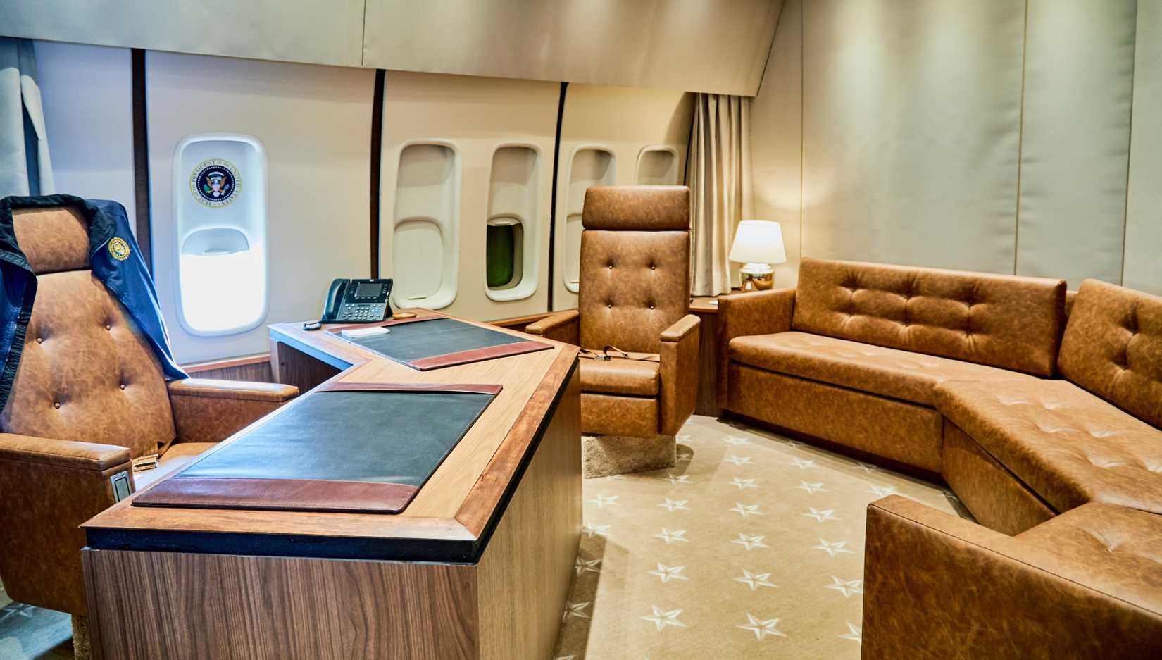 Replica of the Oval Office in the presidential airplane, Air Force One at National Harbor.