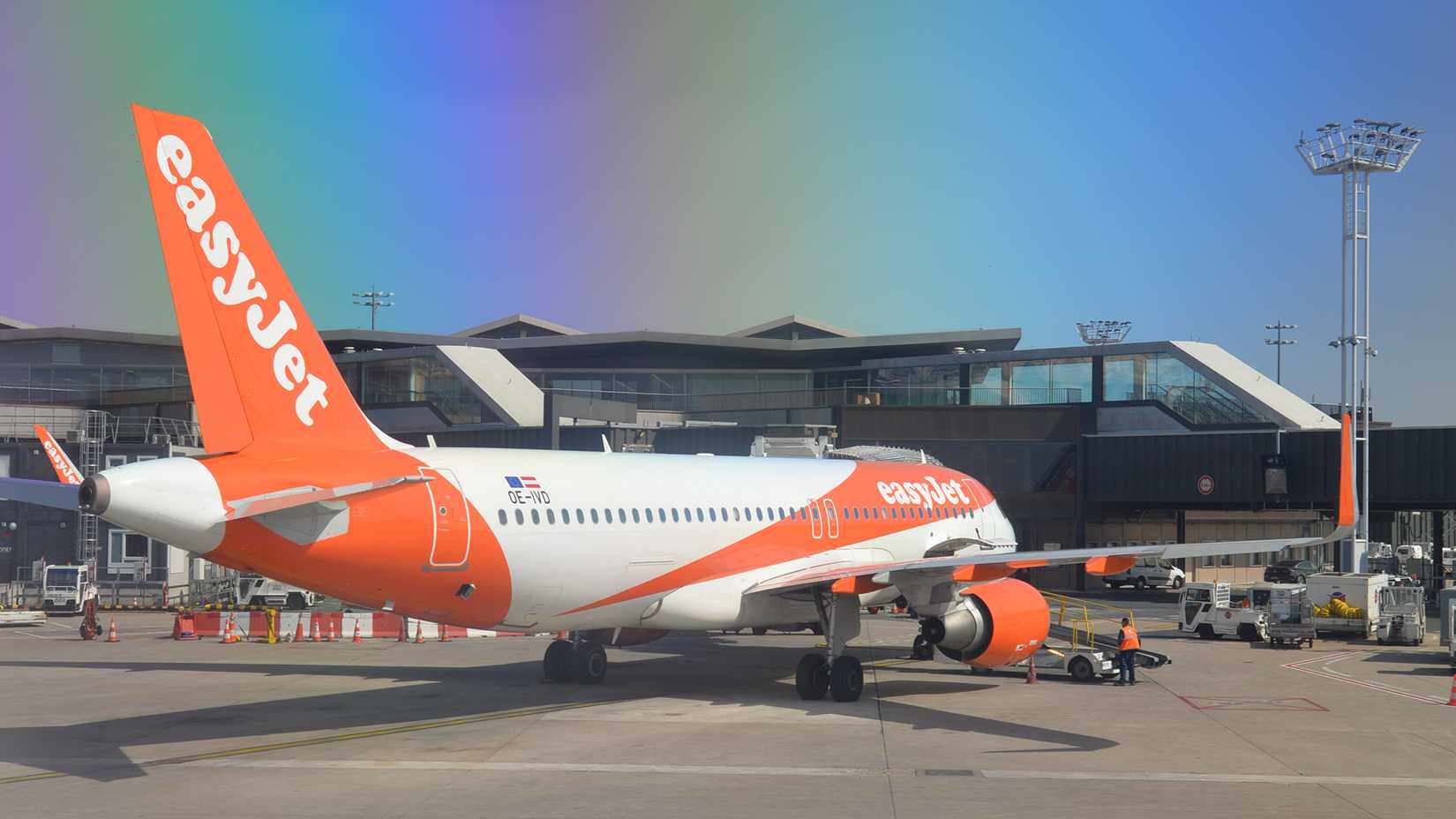 easyjet plane parked at paris orly