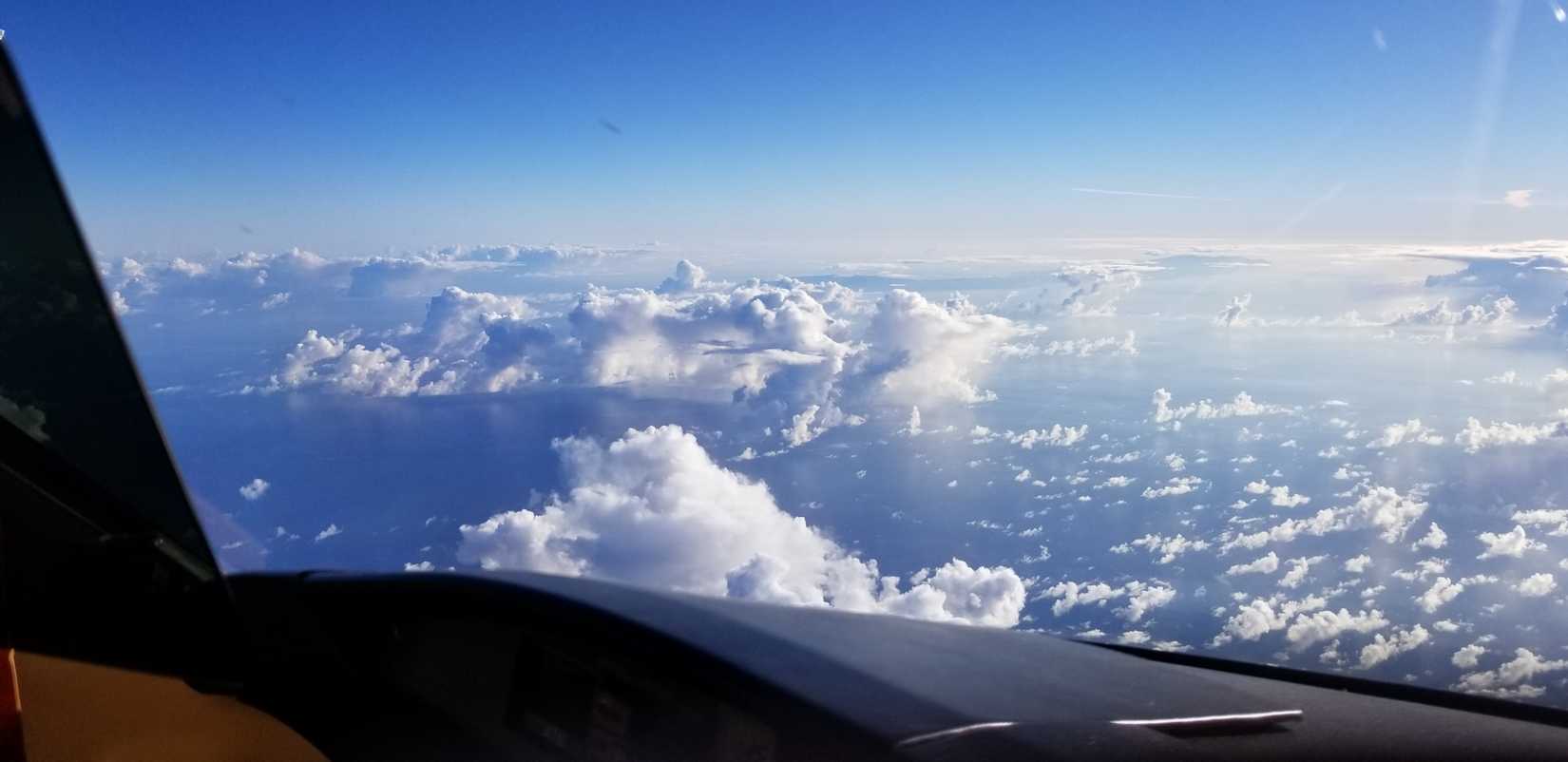 Cockpit view of cruise