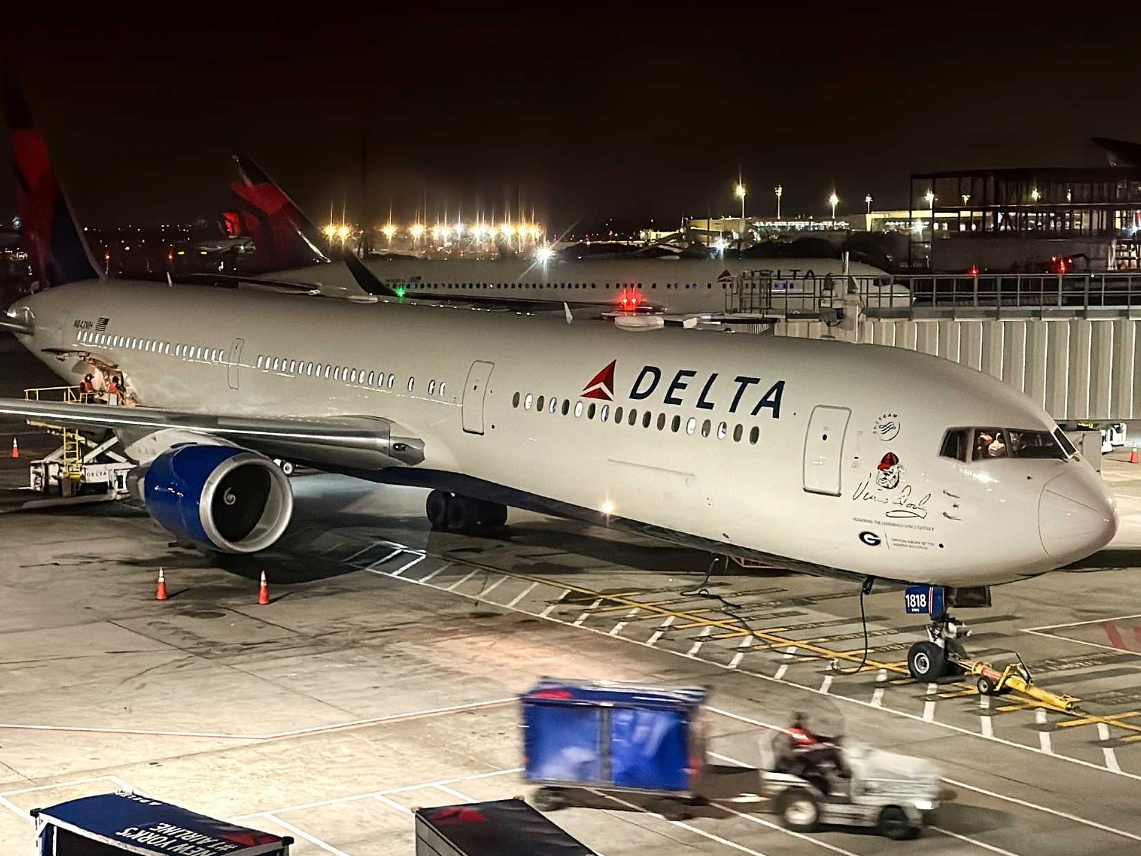 Delta Air Lines Boeing 767-400ER Parked At The Gate
