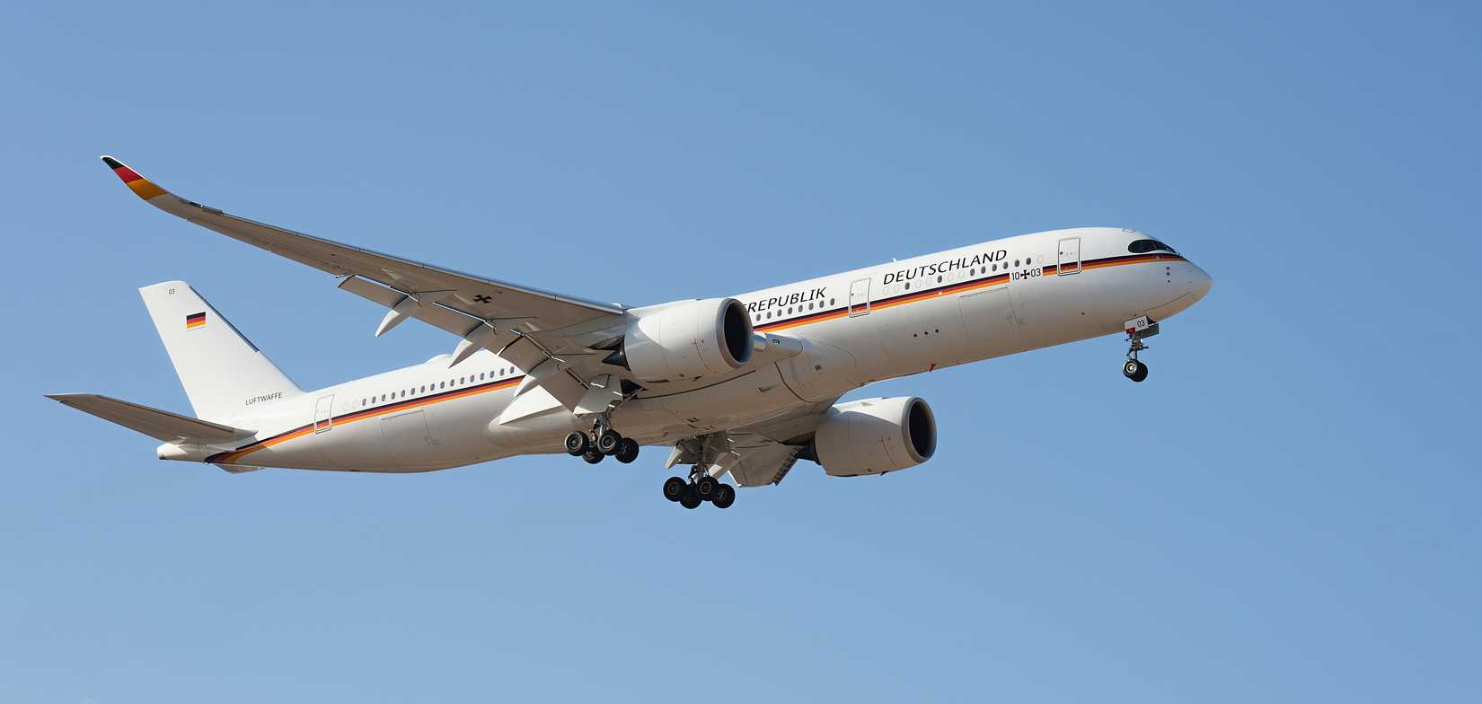 German Air Force Airbus A350-900 On Approach