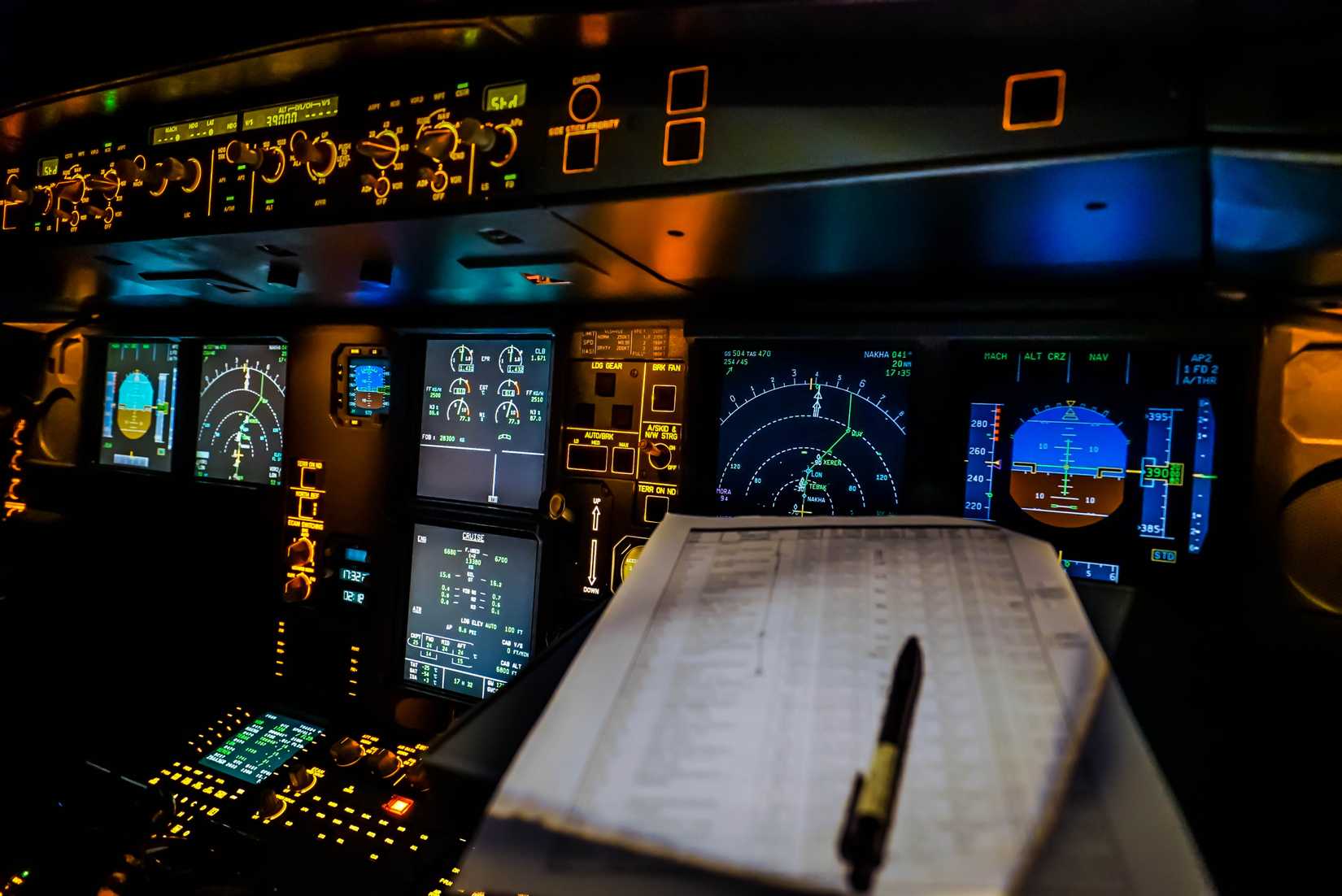 Airbus A320 Cockpit Paperwork