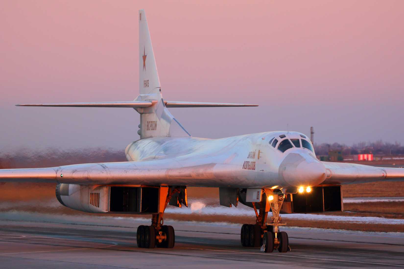 Tupolev Tu-160M strategic bomber of russian air force at Engels air force base.