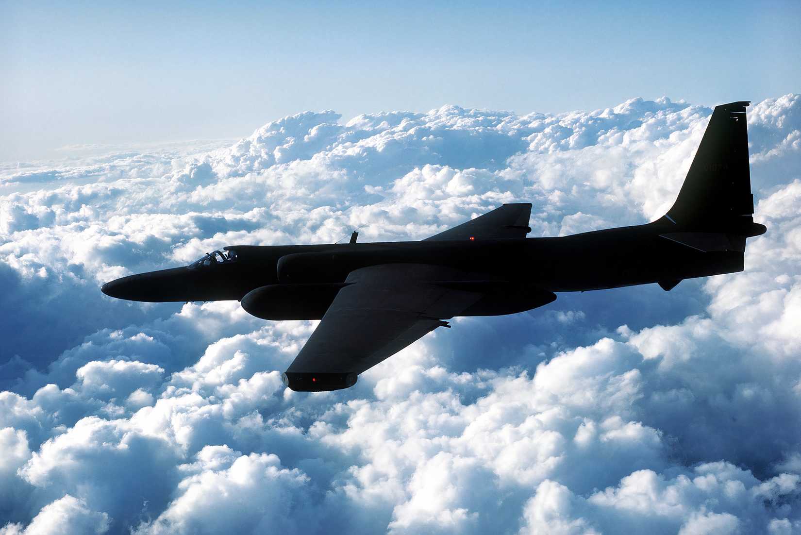 U2 flying above the clouds