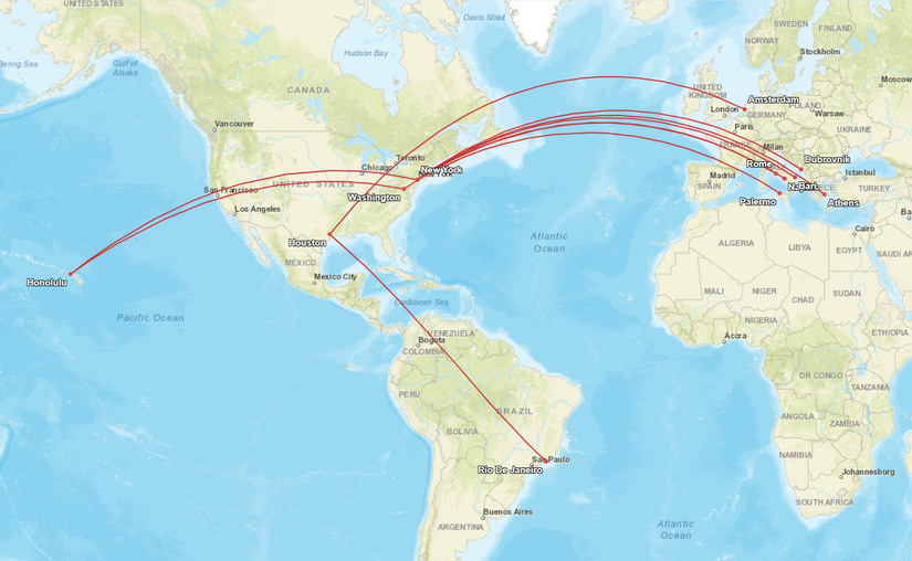 UA Longest 767 Routes 2026