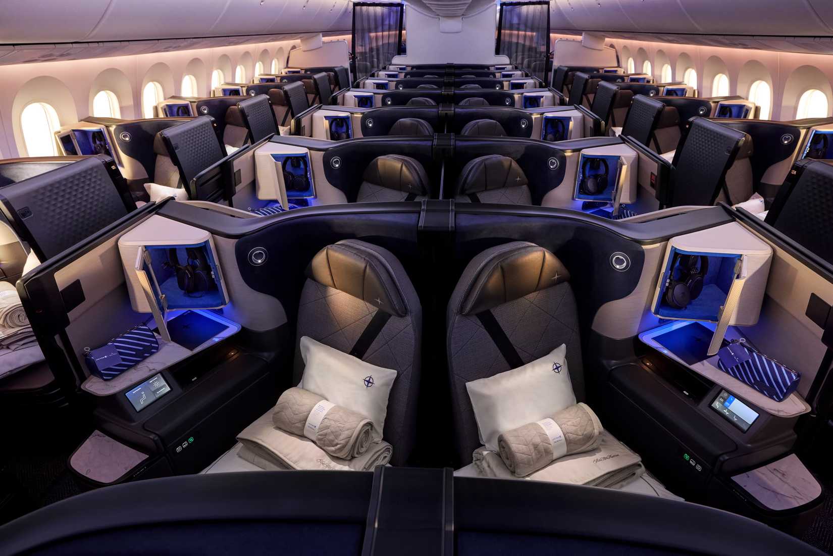United Elevated business class seats on Boeing 787-9
