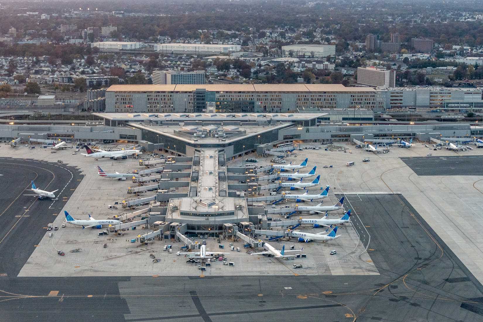 United Airlines aircraft on tarmac at Newark EWR