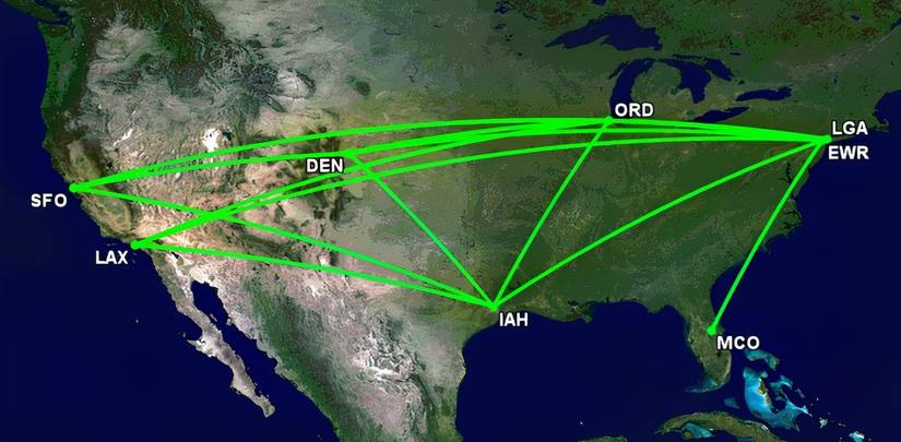 United's top 15 routes 2025