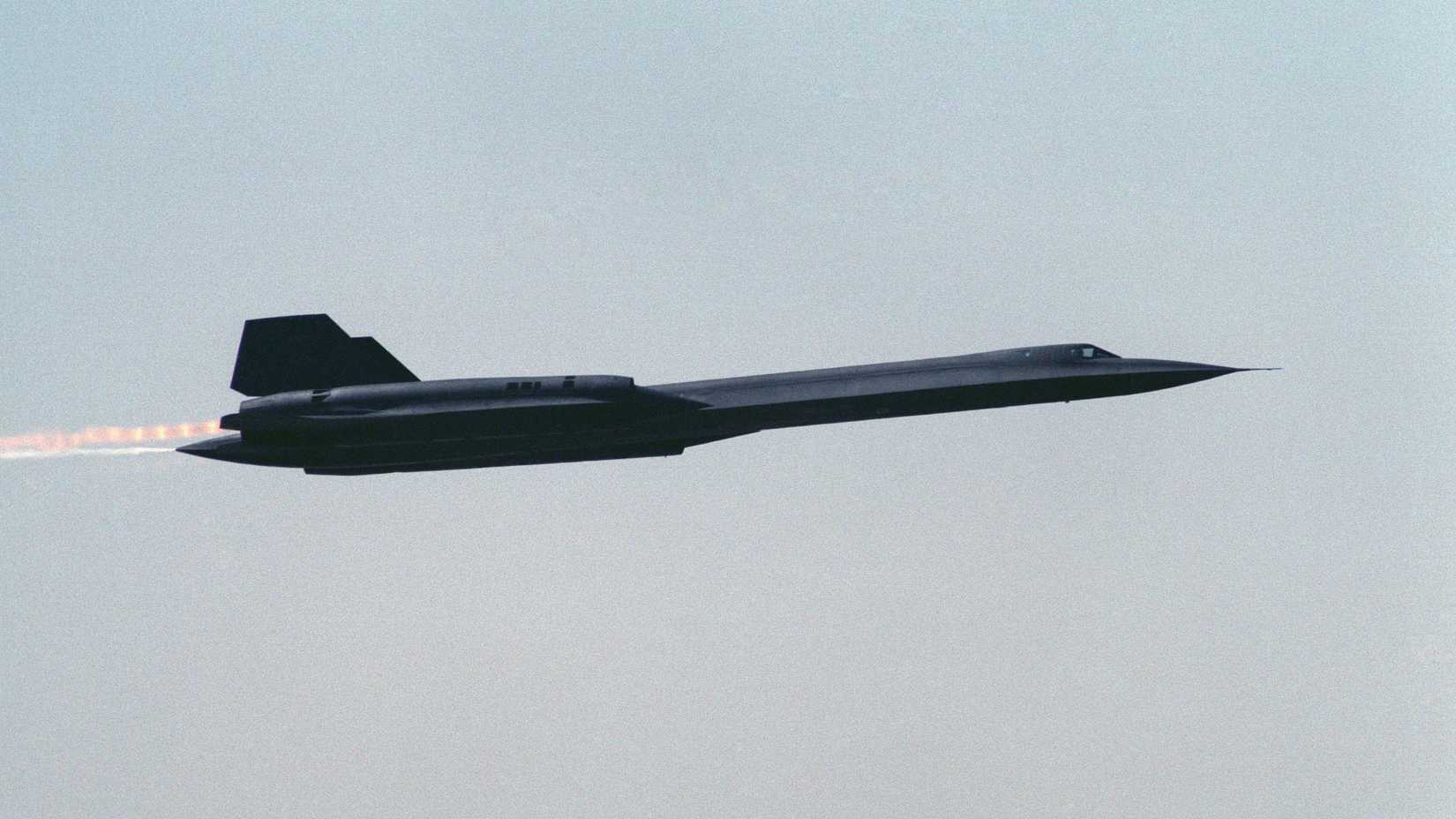 US Air Force (USAF) SR-71 Blackbird taking off from the Naval Air Station (NAS) Miramar Air Show.