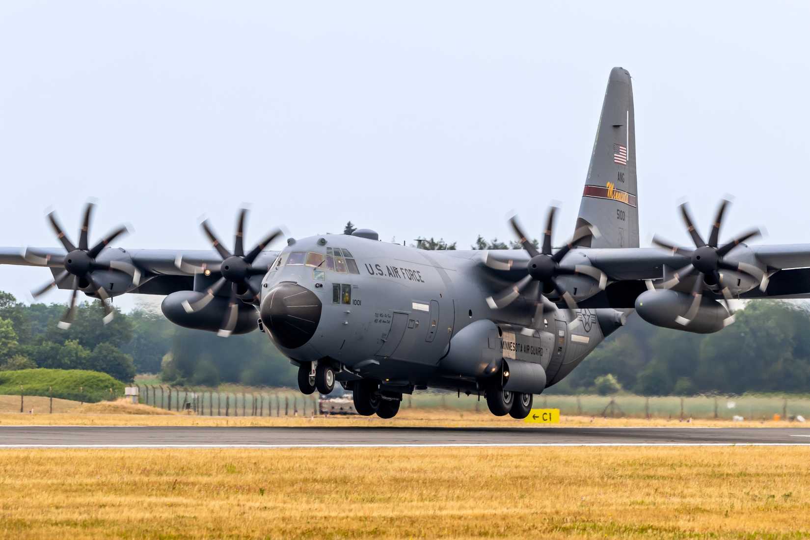 USAF Hercules C-130H takeoff