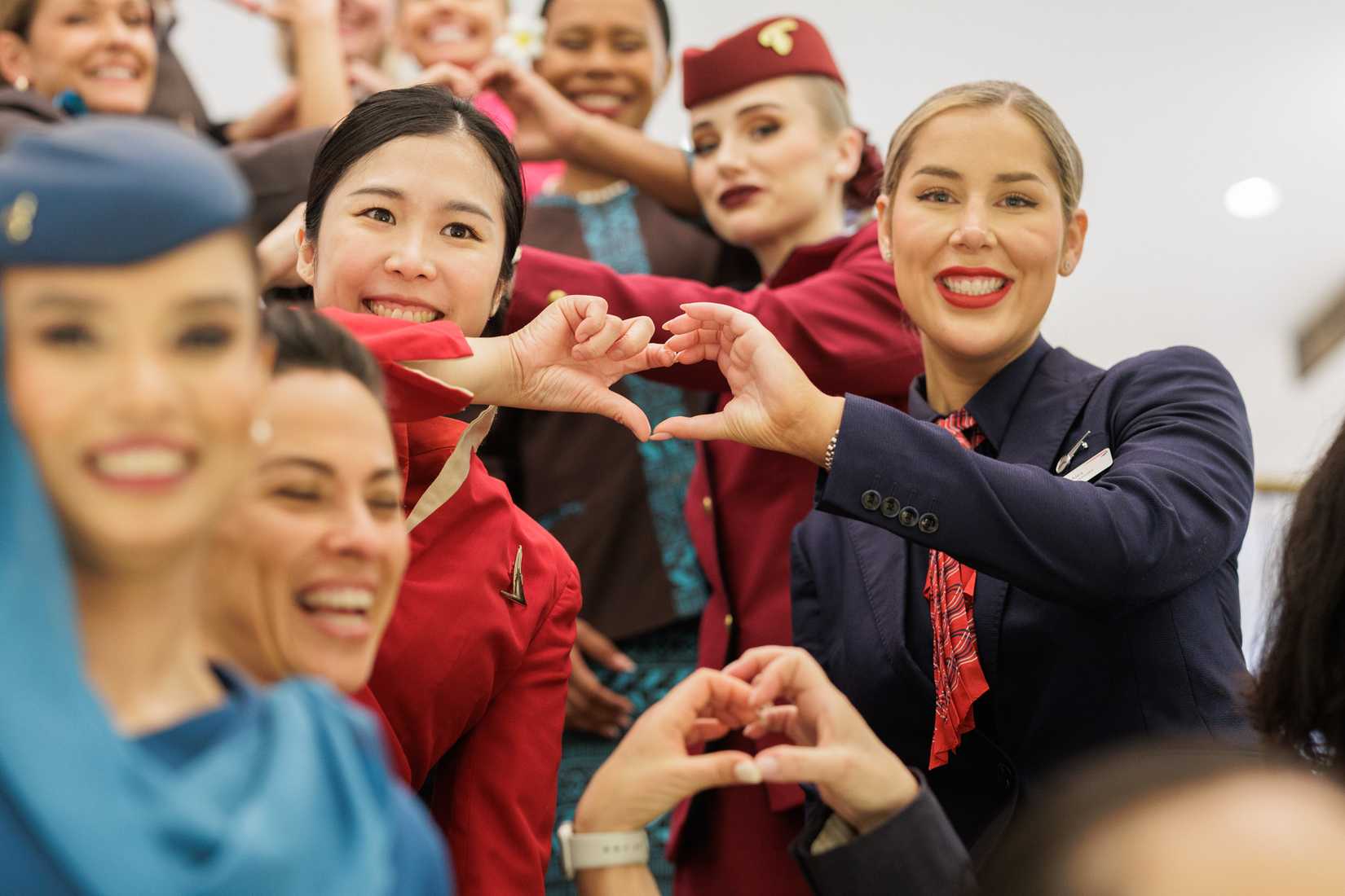 oneworld Cabin Crew At Heathrow Inside
