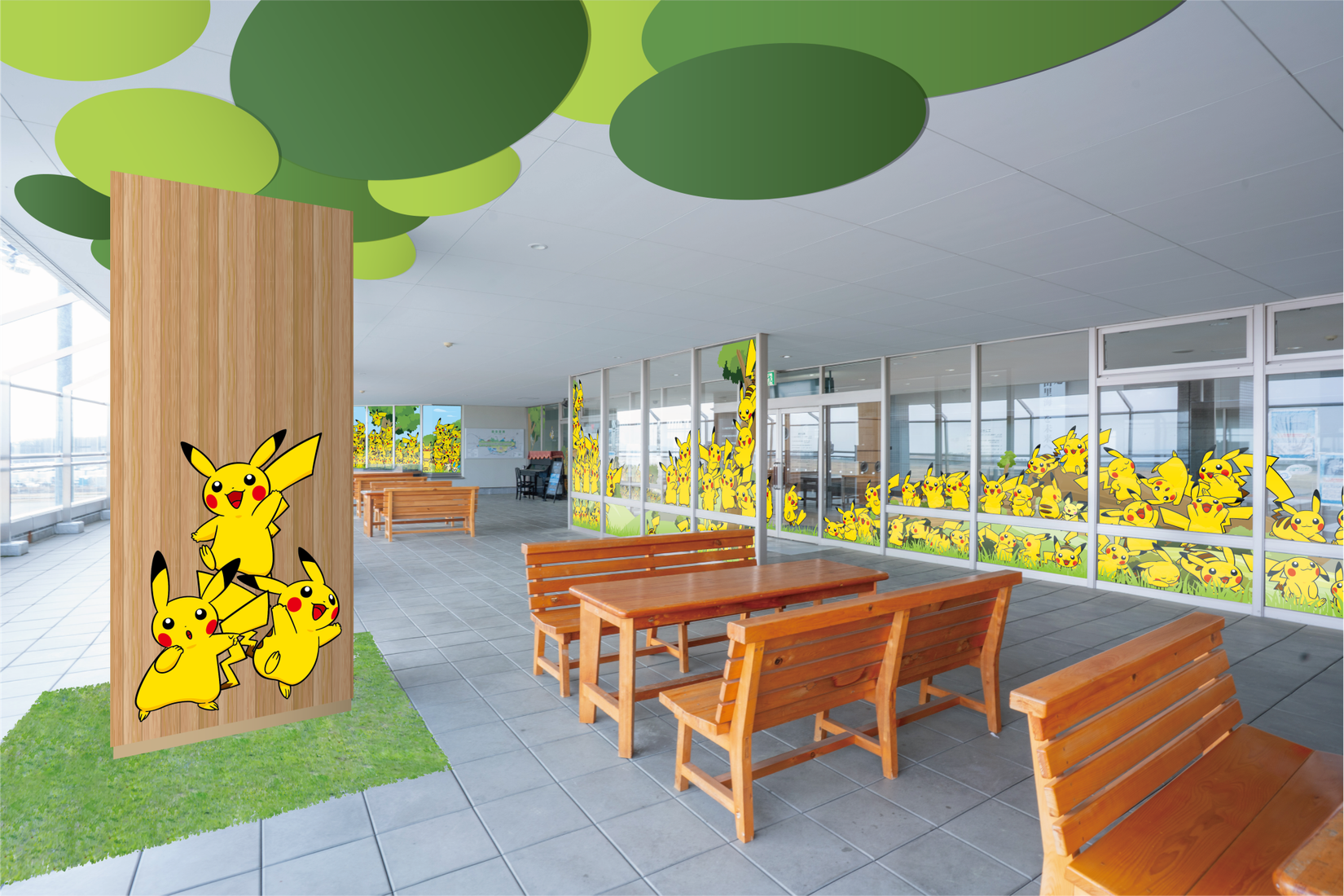 Noto Satoyama Airport Pokemon Seating
